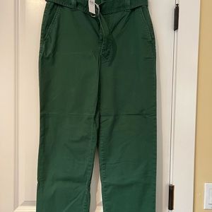 Loft Belted Straight Pants in Twill